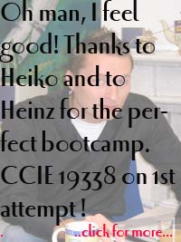 another happy 'Heinz Ulm' CCIE on 1st attempt